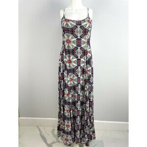 Tysa Womens‎ Size 0 Cross Back Printed Maxi Dress Sleeveless Lightweight